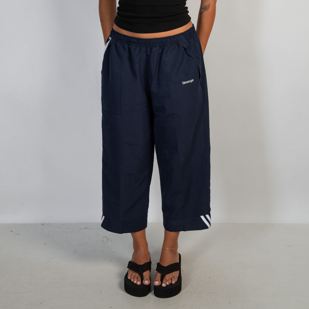 NAVY CROP TRACKPANTS