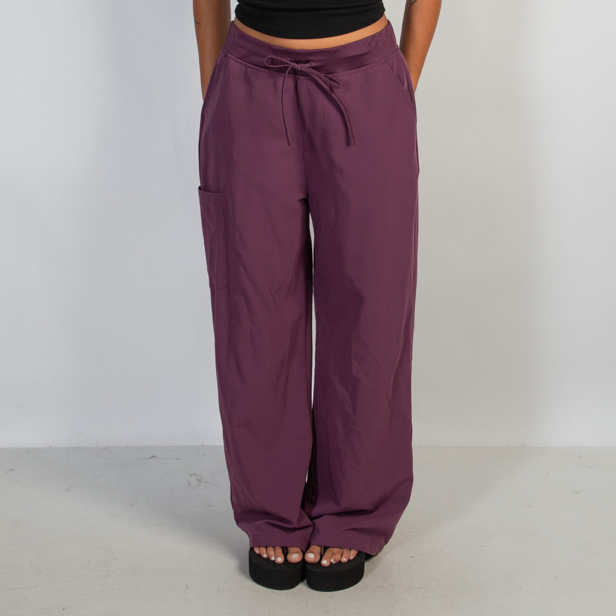 PURPLE DRAWSTRING PANTS