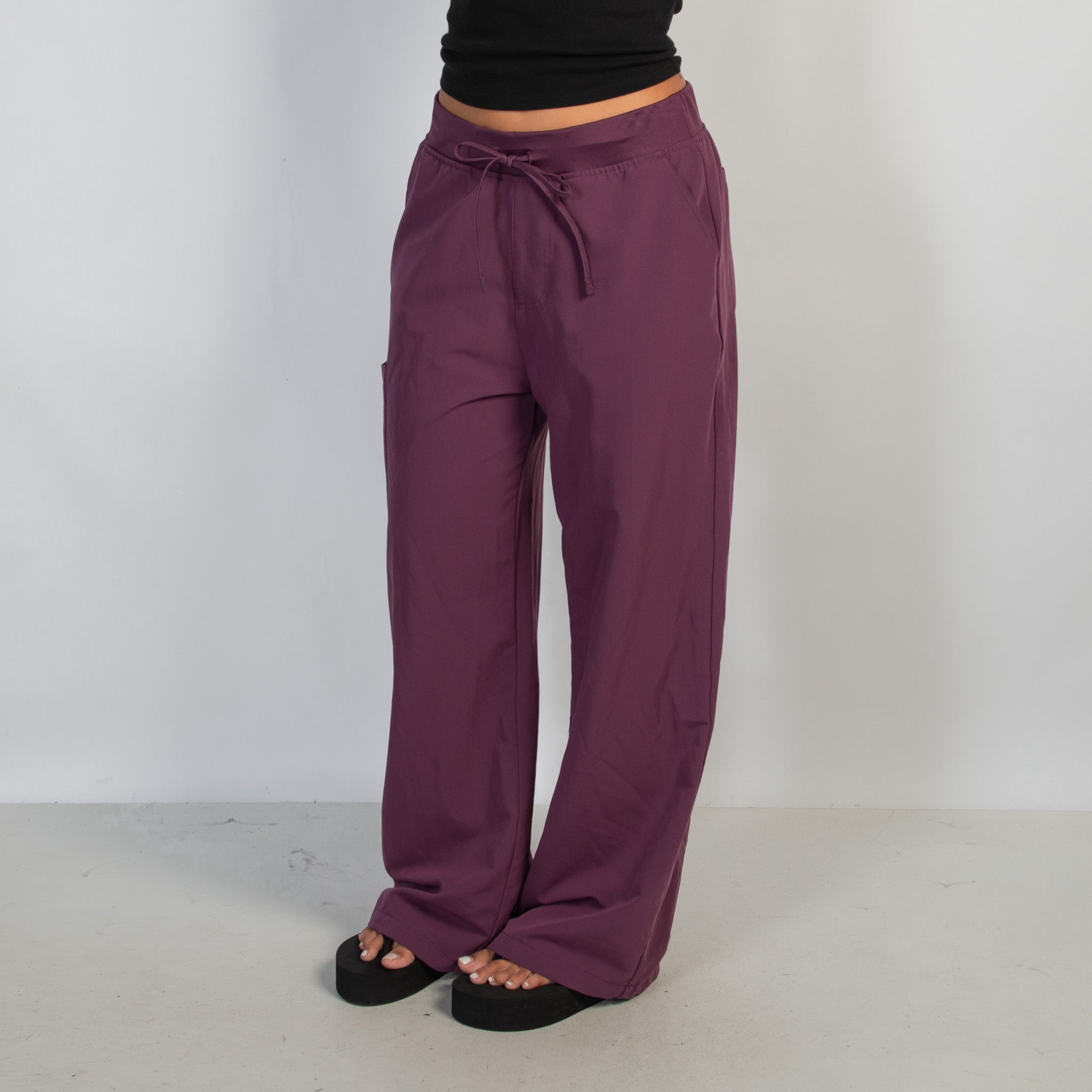 PURPLE DRAWSTRING PANTS