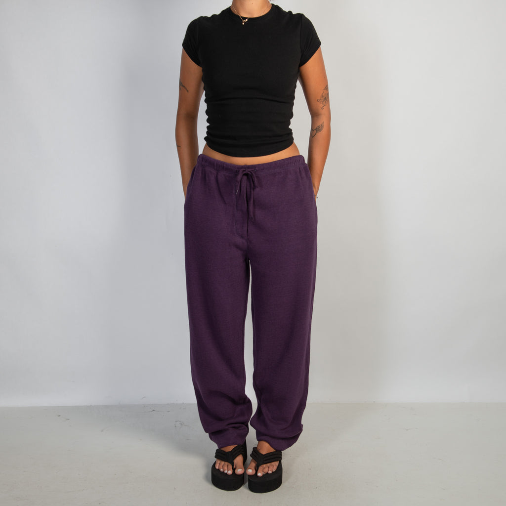 PURPLE COTTON SWEATPANTS