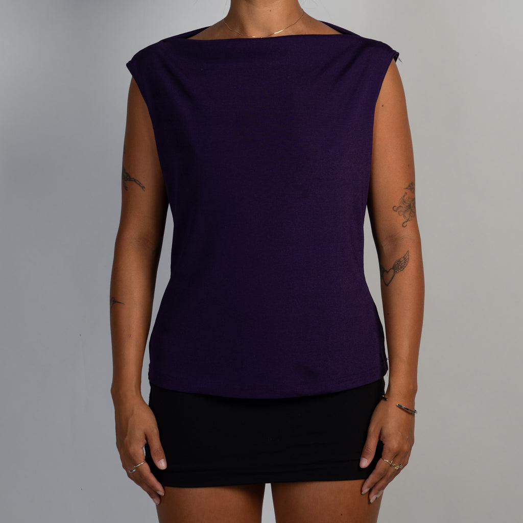 PURPLE SLEEVELESS TOP