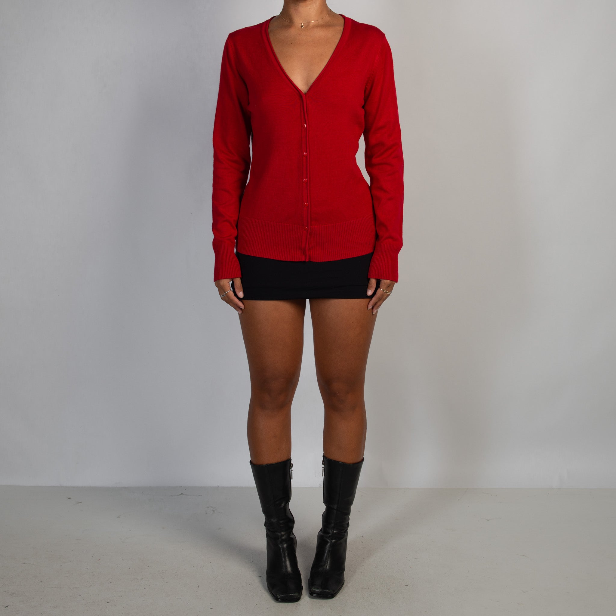 CLASSIC RED CARDIGAN