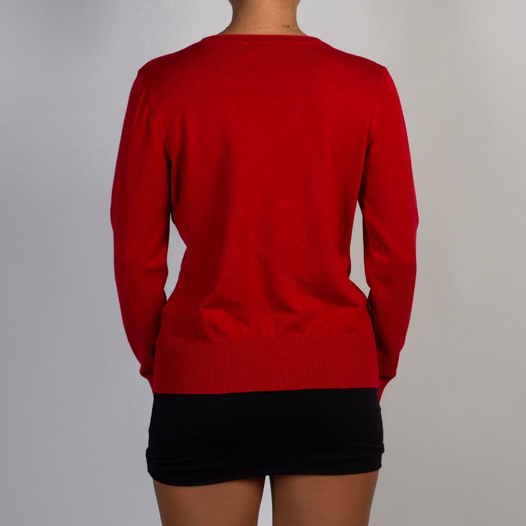 CLASSIC RED CARDIGAN