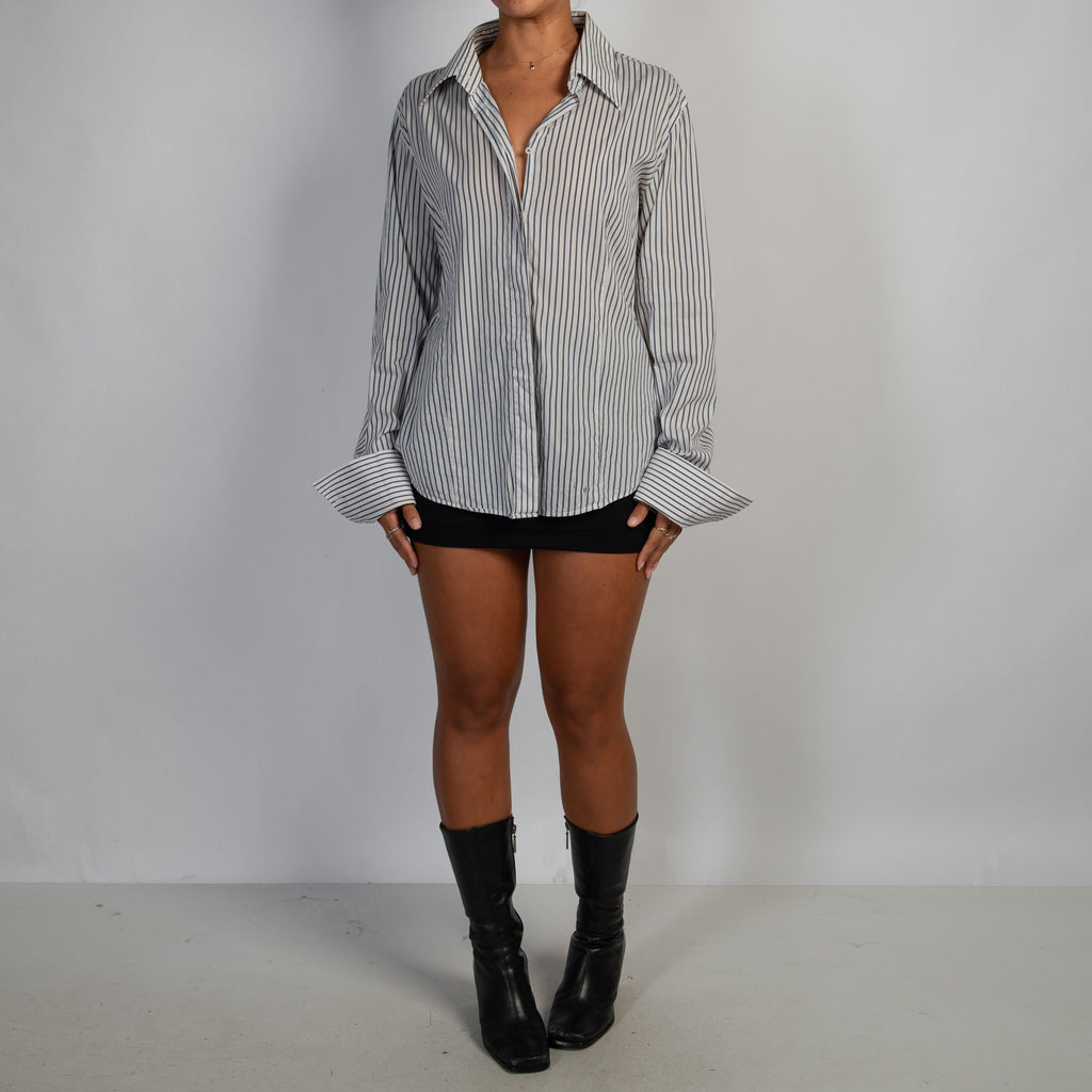 WHITE STRIPE BLOUSE