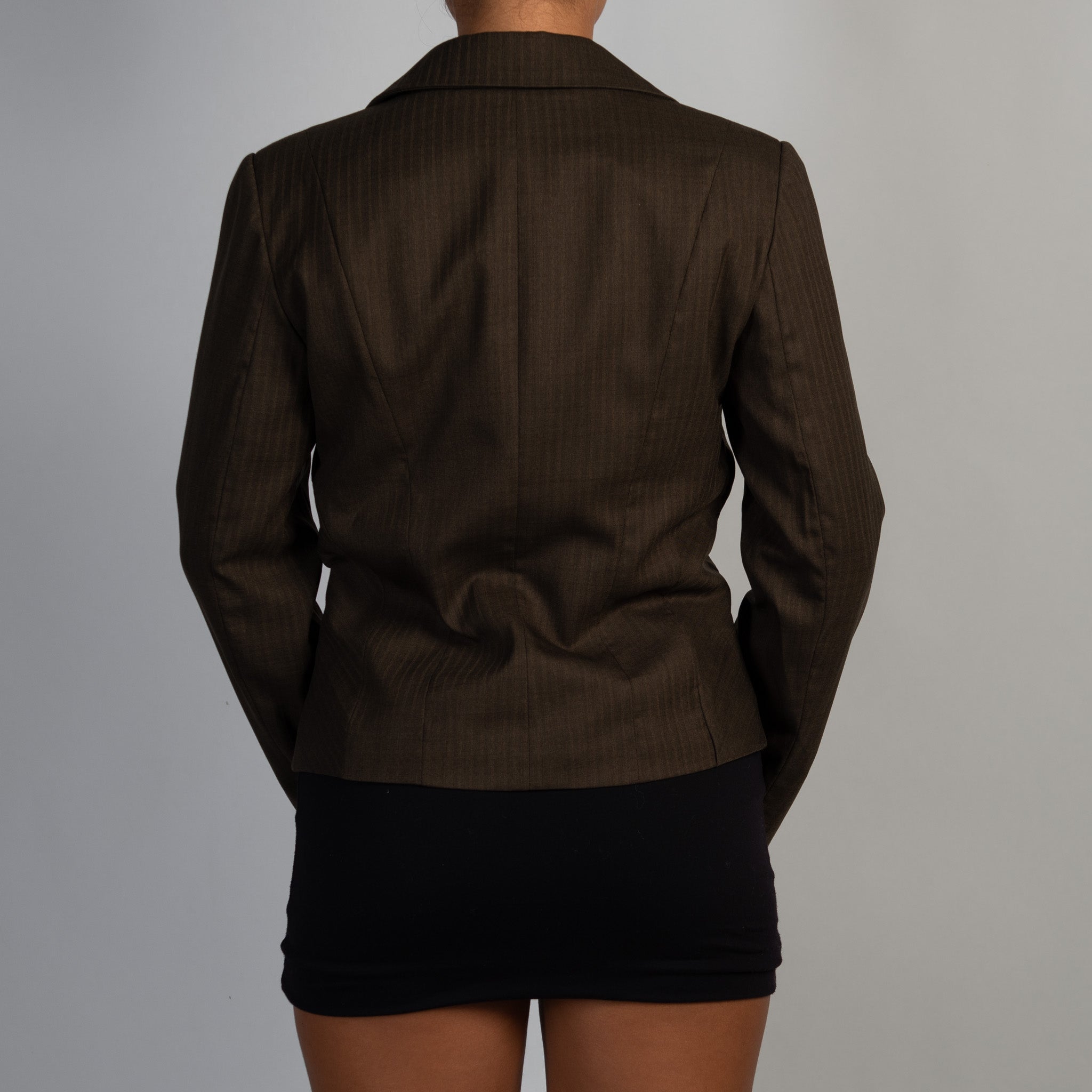 BROWN STRIPE BLAZER