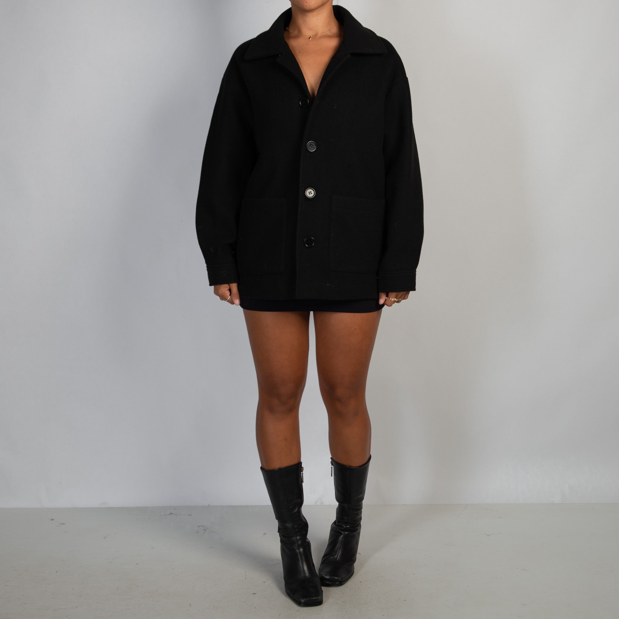 BLACK FELT JACKET