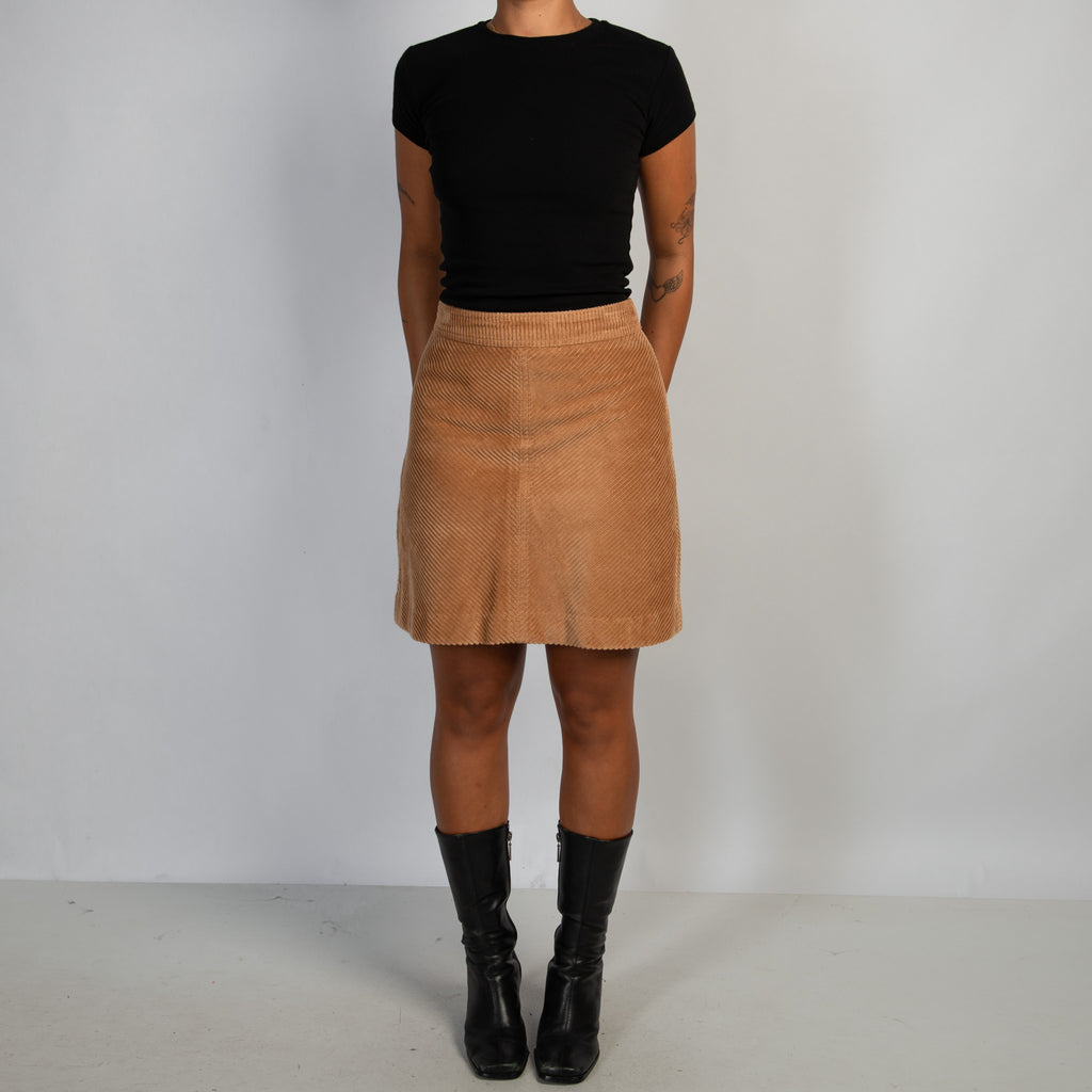 TAN CORDUROY SKIRT