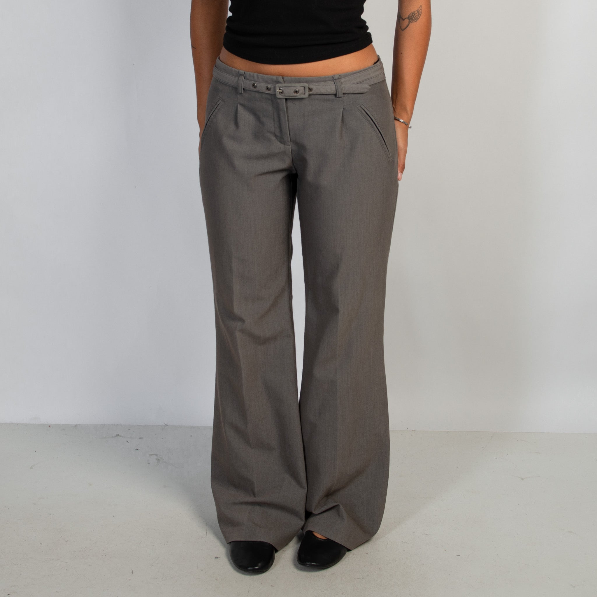 GREY BOOTCUT TROUSERS