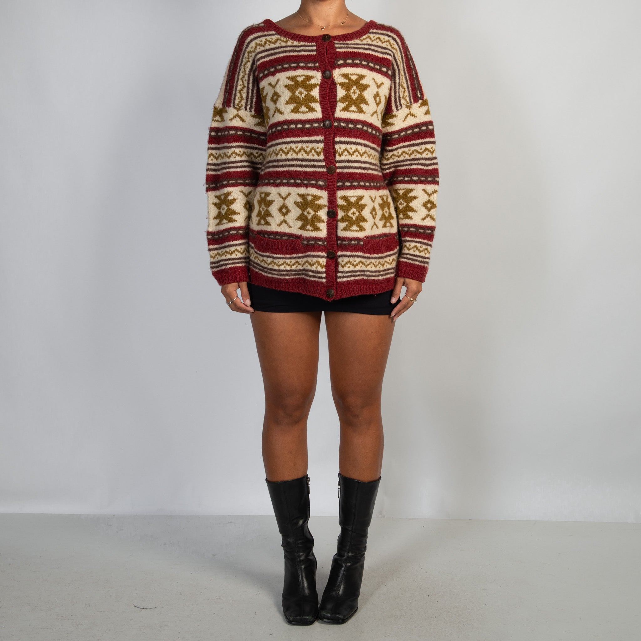 AZTEC WOOL CARDIGAN