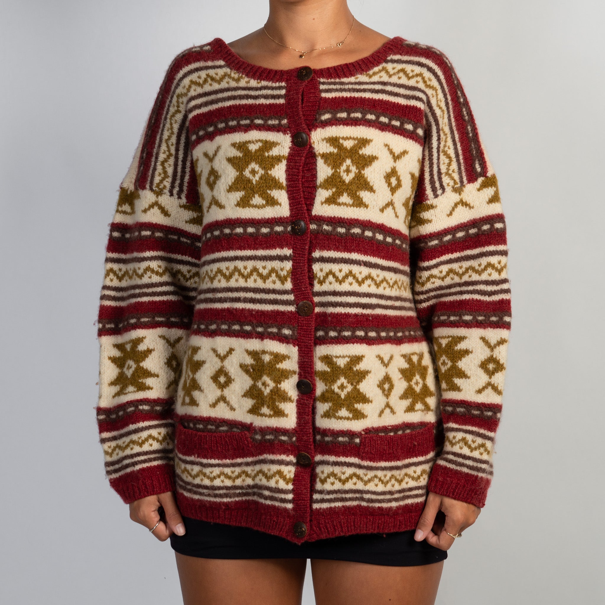AZTEC WOOL CARDIGAN