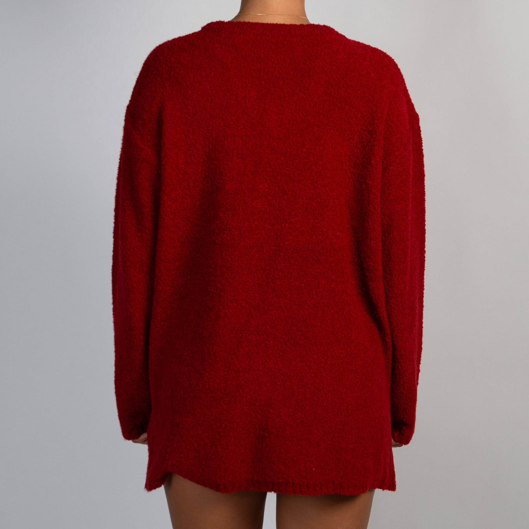 RED WOOL KNIT SWEATER
