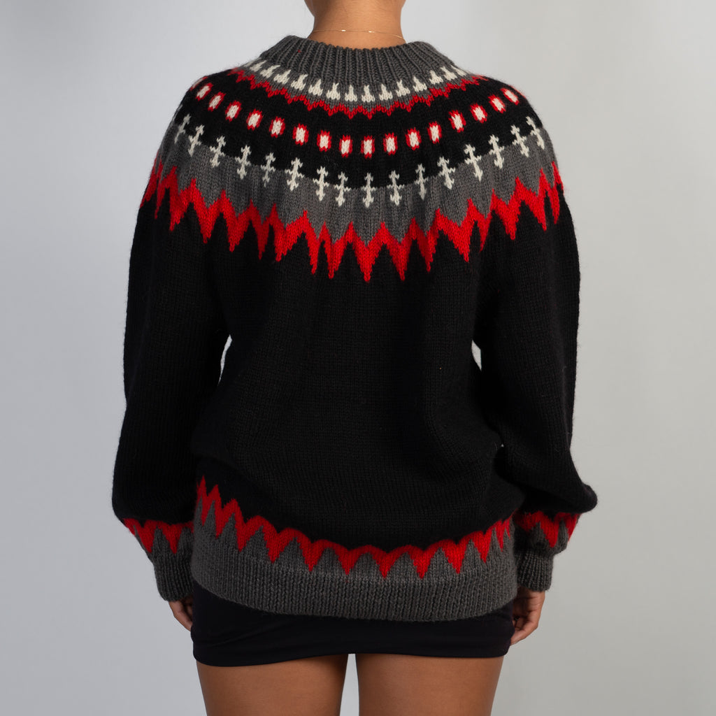 WOOL BLEND KNIT SWEATER