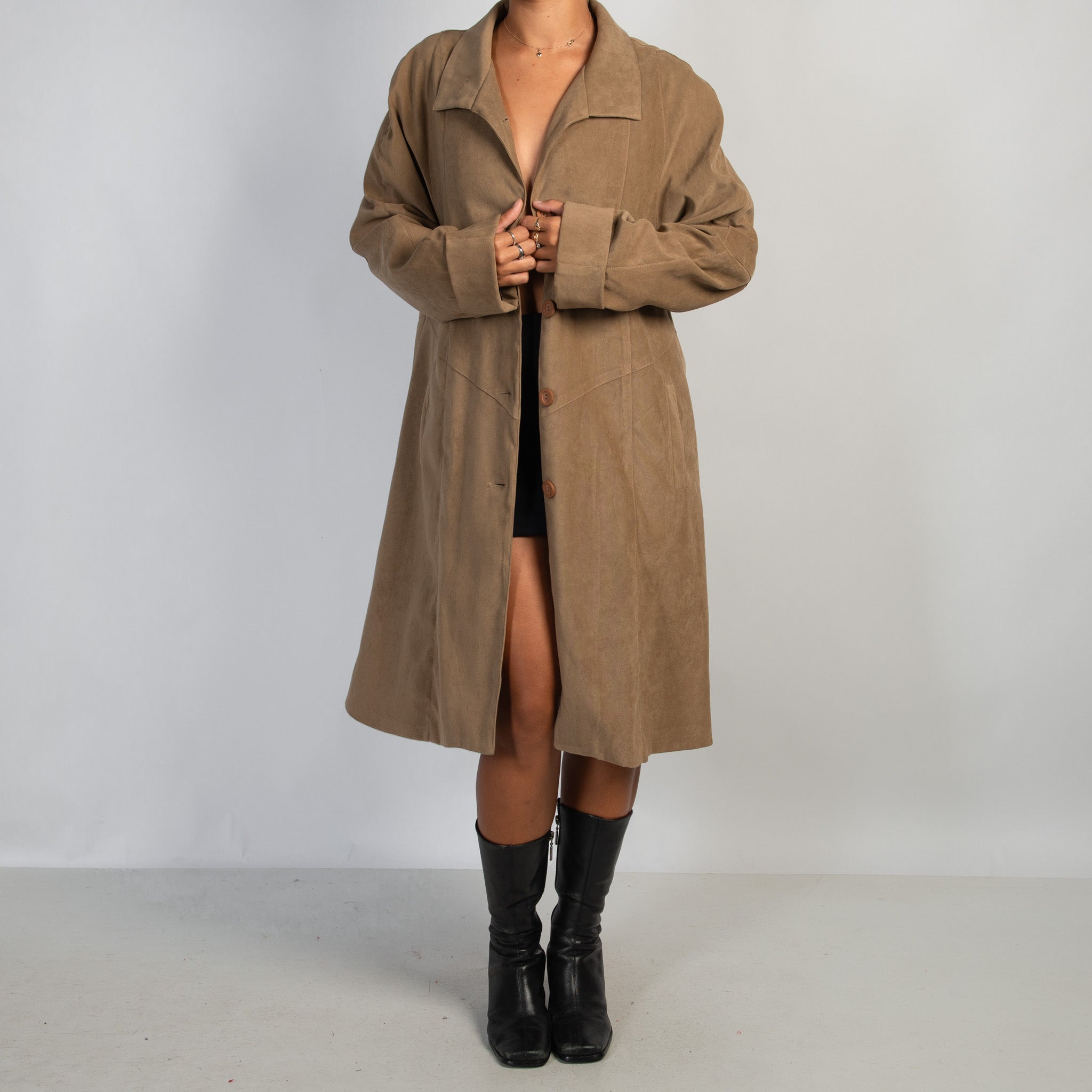 TAN LONGLINE COAT