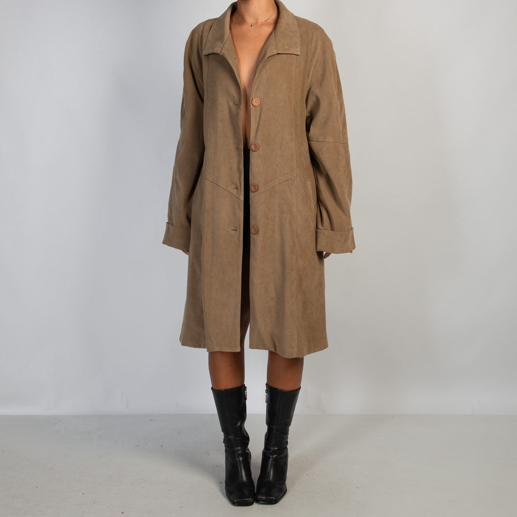 TAN LONGLINE COAT