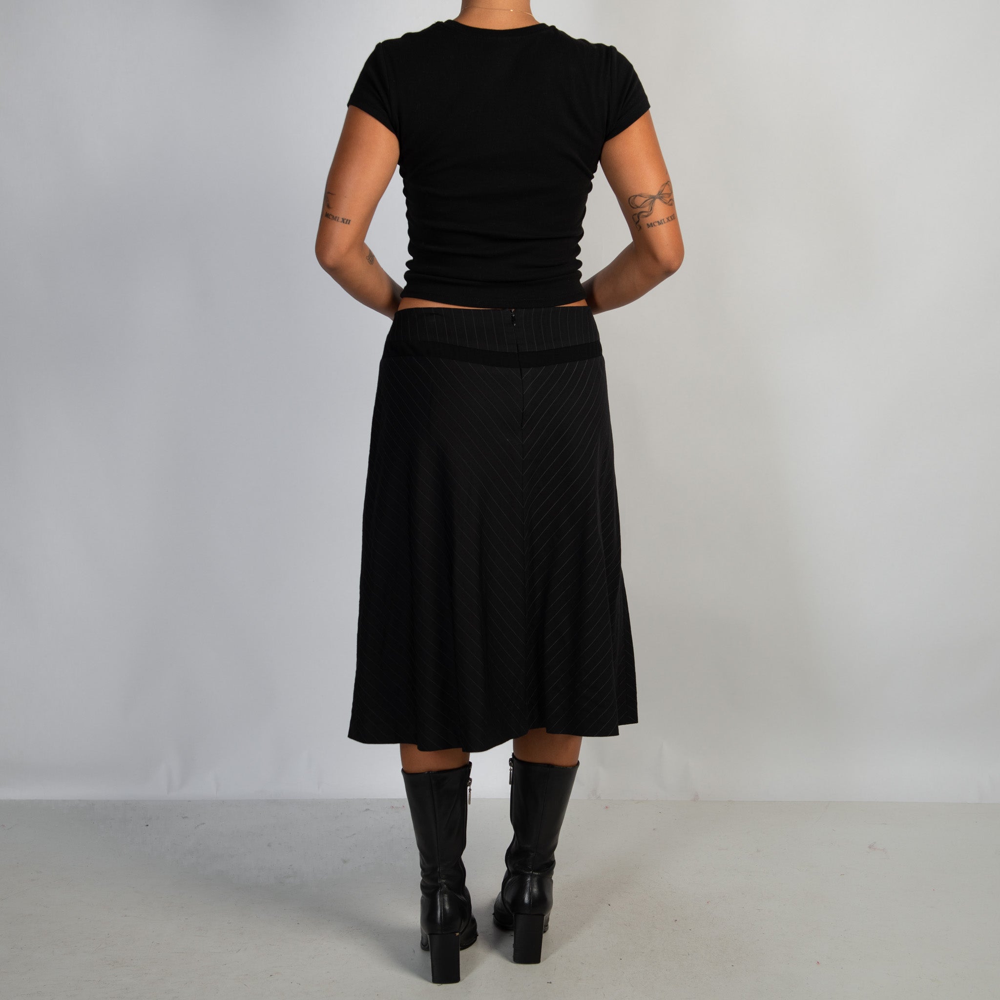 WOOL SILK MIDI SKIRT