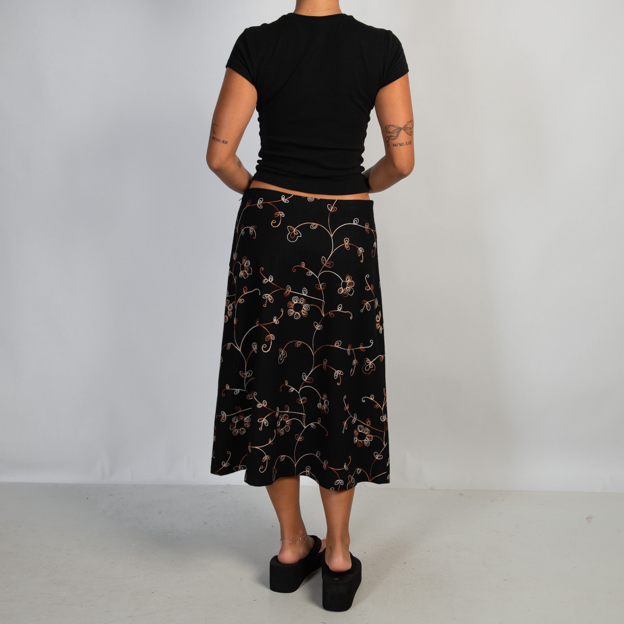 EMBROIDERED FELT SKIRT