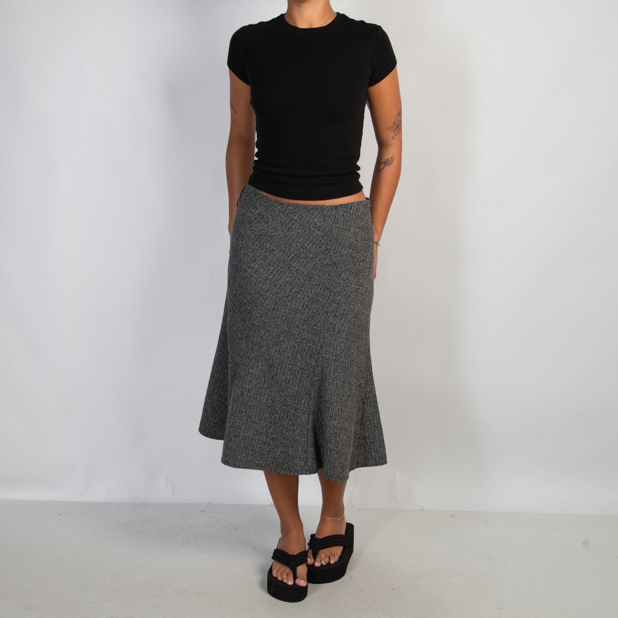 B&W MARLE MIDI SKIRT
