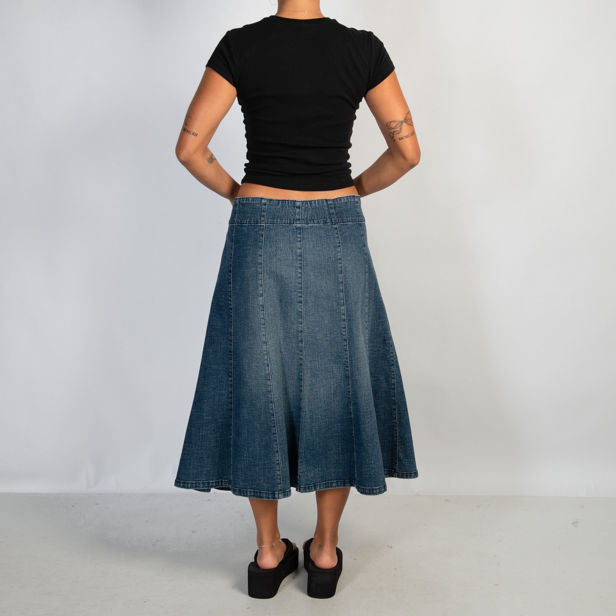 DENIM MIDI SKIRT