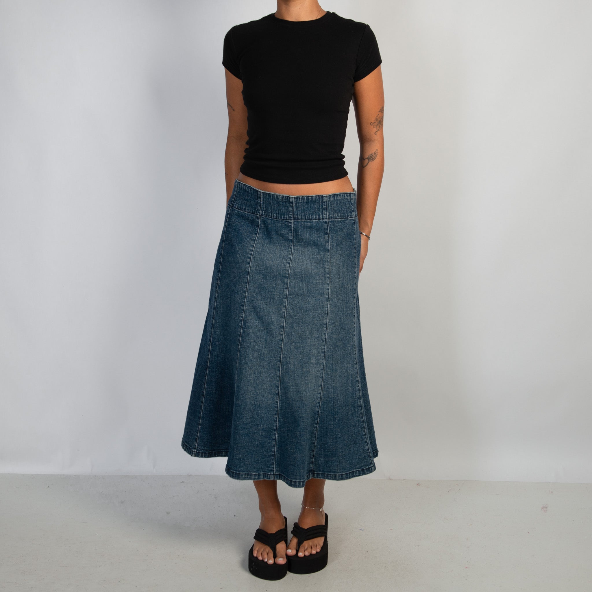DENIM MIDI SKIRT