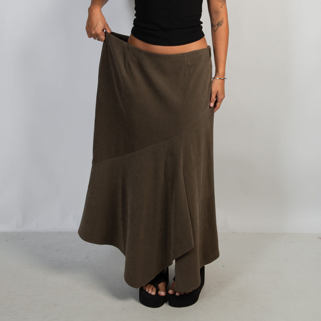 KHAKI LONGLINE SKIRT