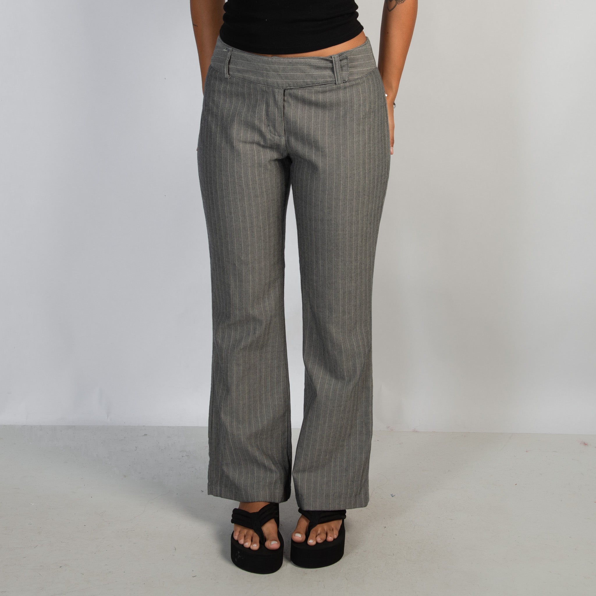 GREY BOOTCUT TROUSERS