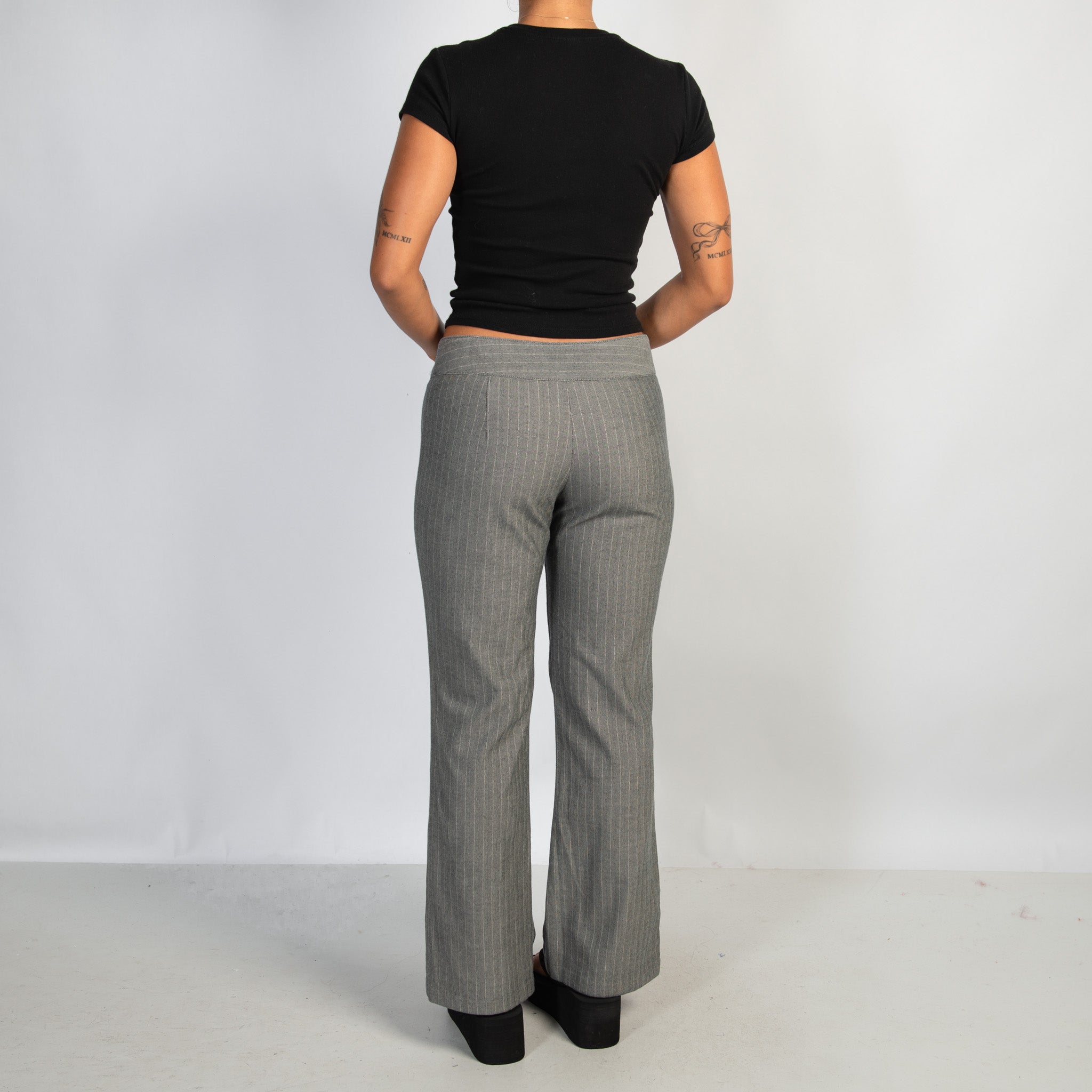 GREY BOOTCUT TROUSERS
