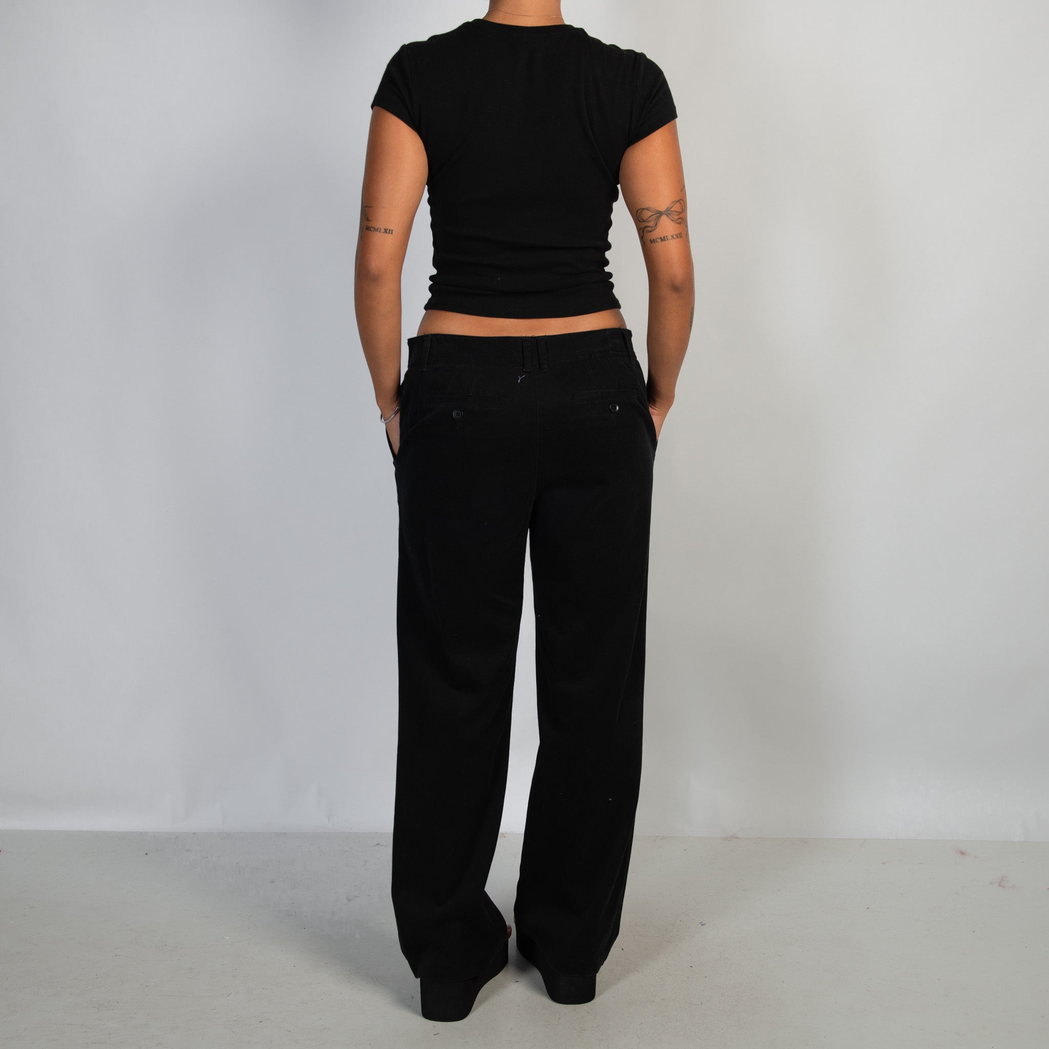 BLACK COTTON DRILL PANTS