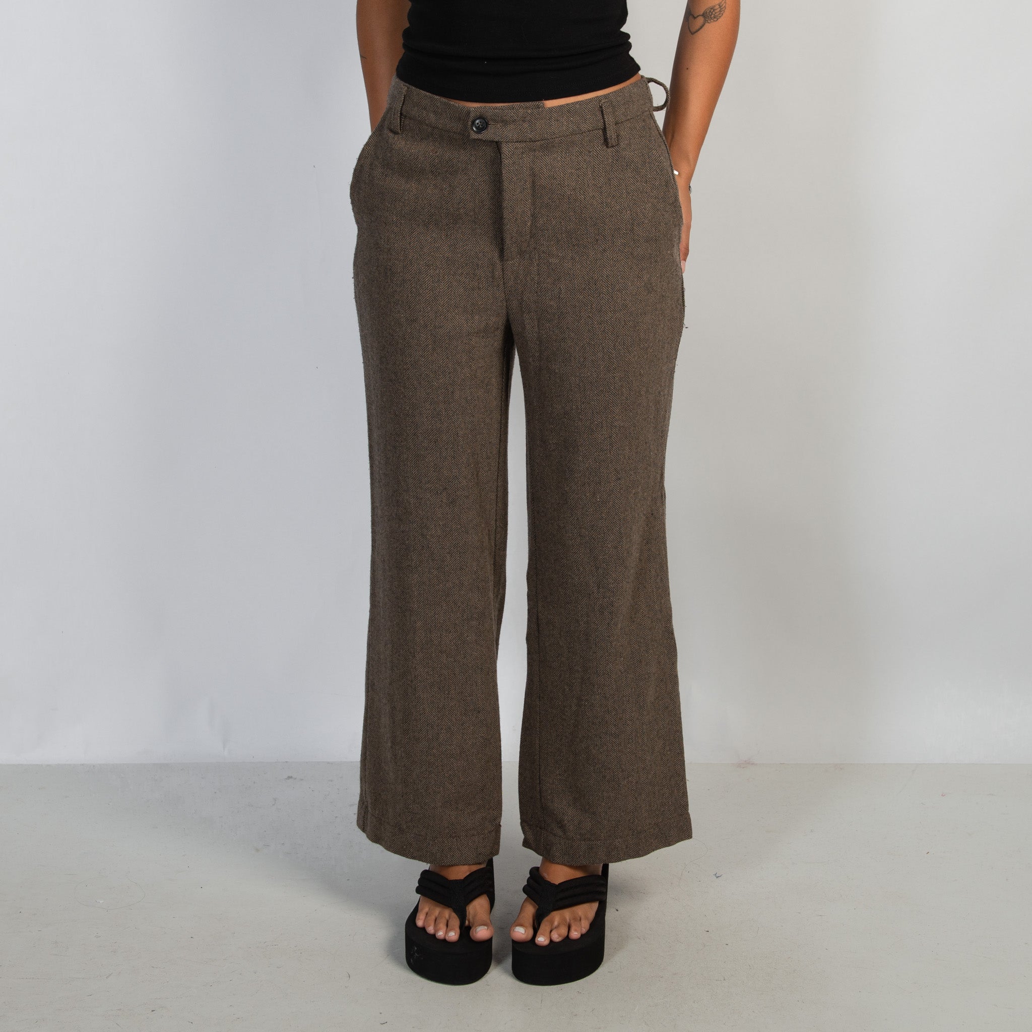 BROWN WOOL TROUSERS