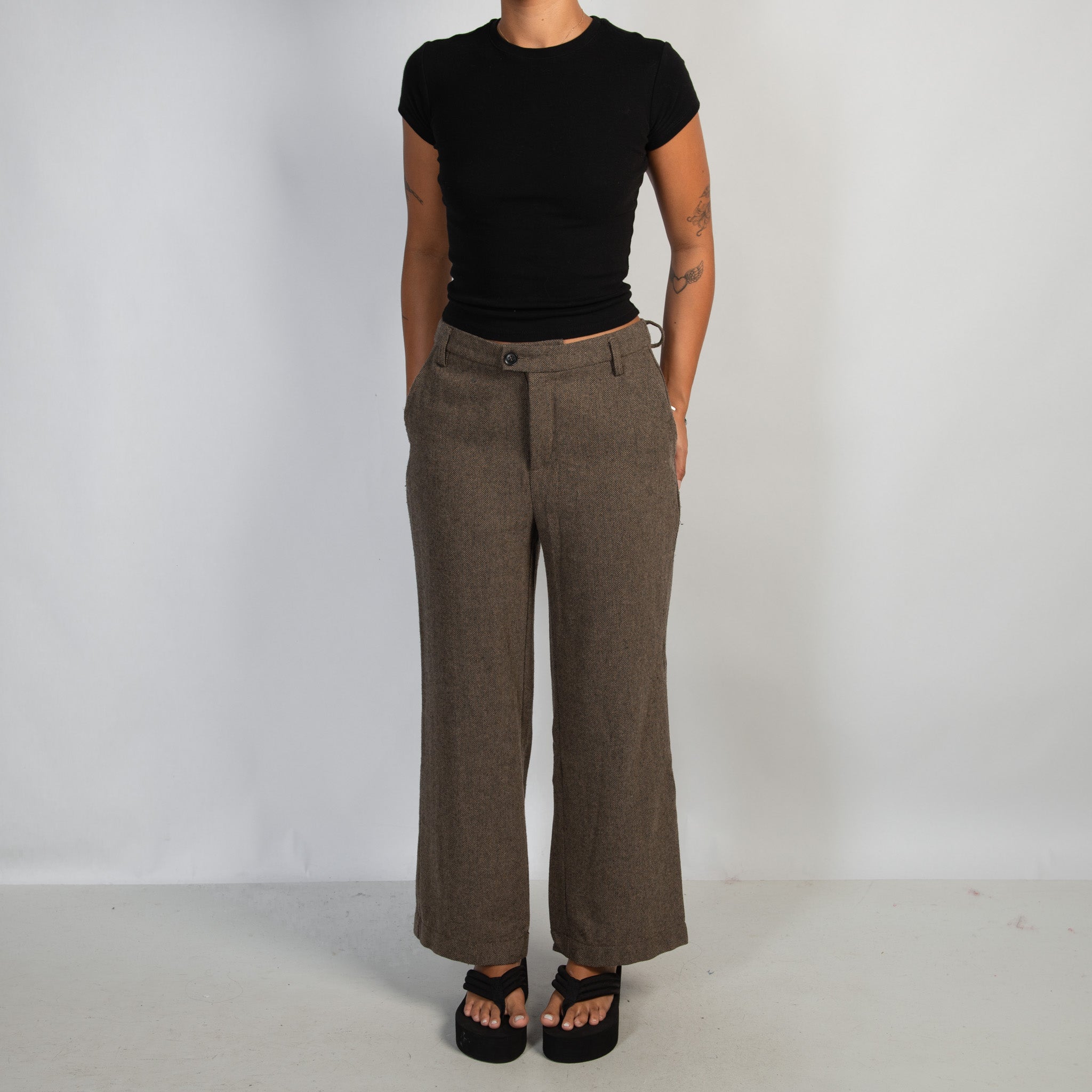 BROWN WOOL TROUSERS