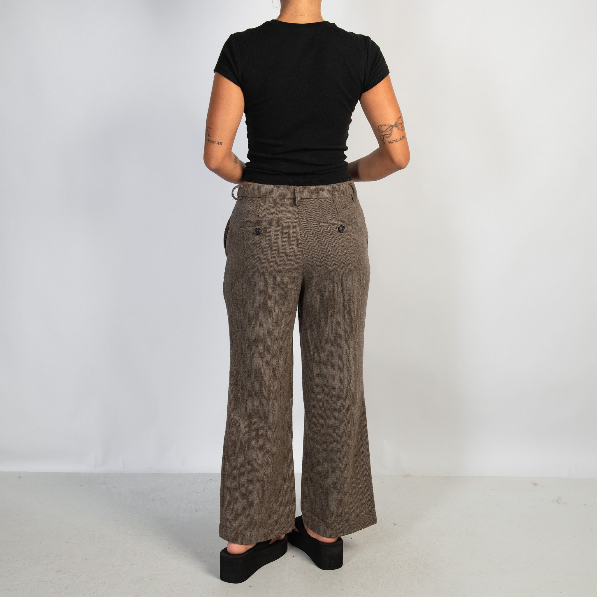 BROWN WOOL TROUSERS
