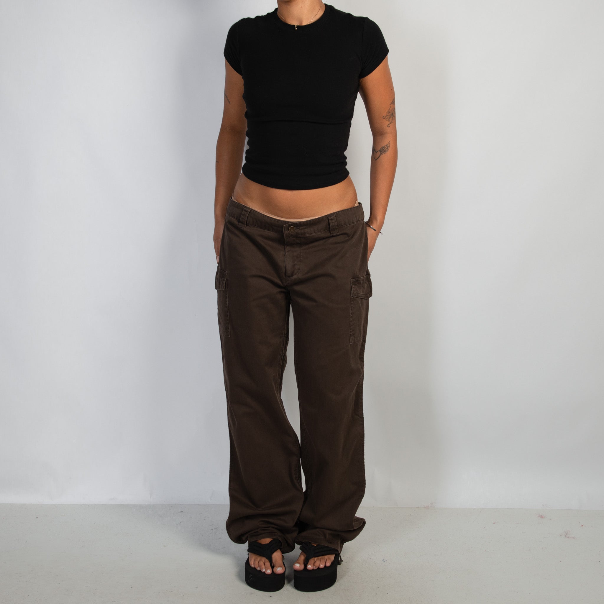 BROWN COTTON DRILL PANTS