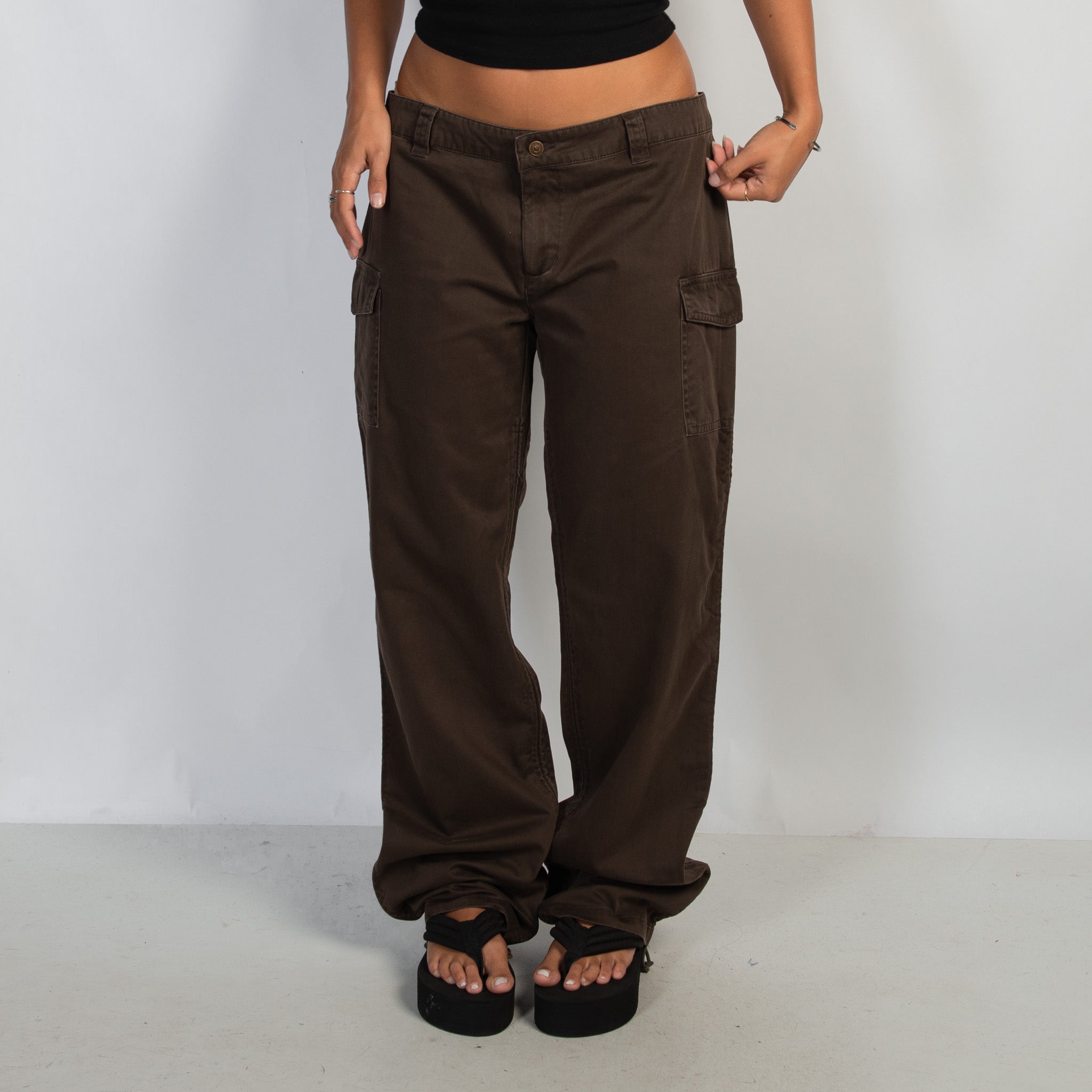 BROWN COTTON DRILL PANTS