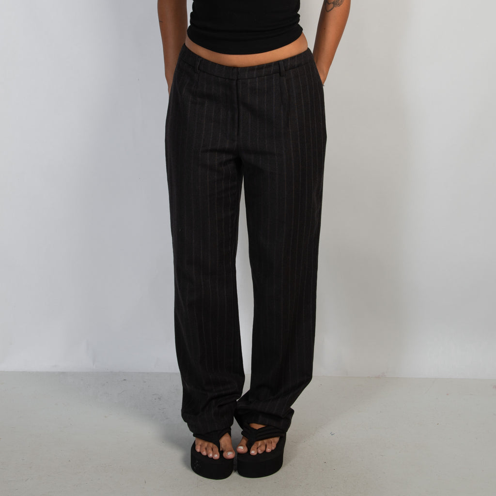 WOOL STRIPE TROUSERS