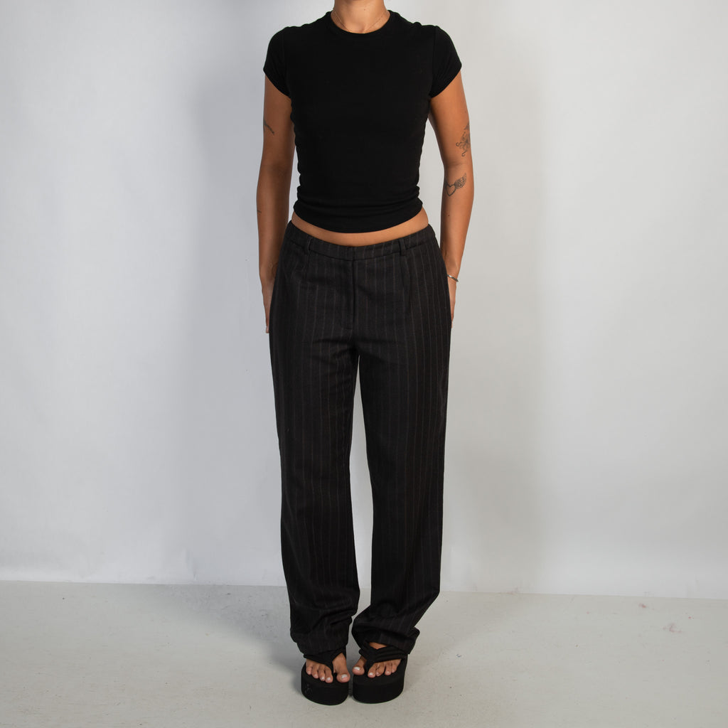WOOL STRIPE TROUSERS
