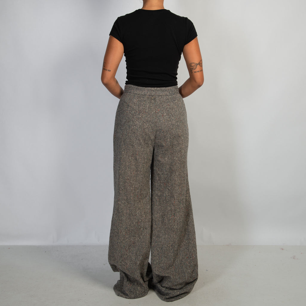 WOOL WIDE LEG TROUSERS