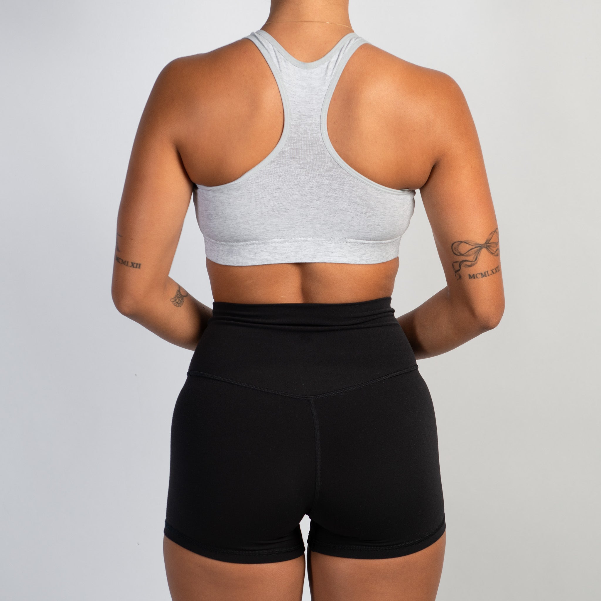 GREY COTTON SPORTS BRA