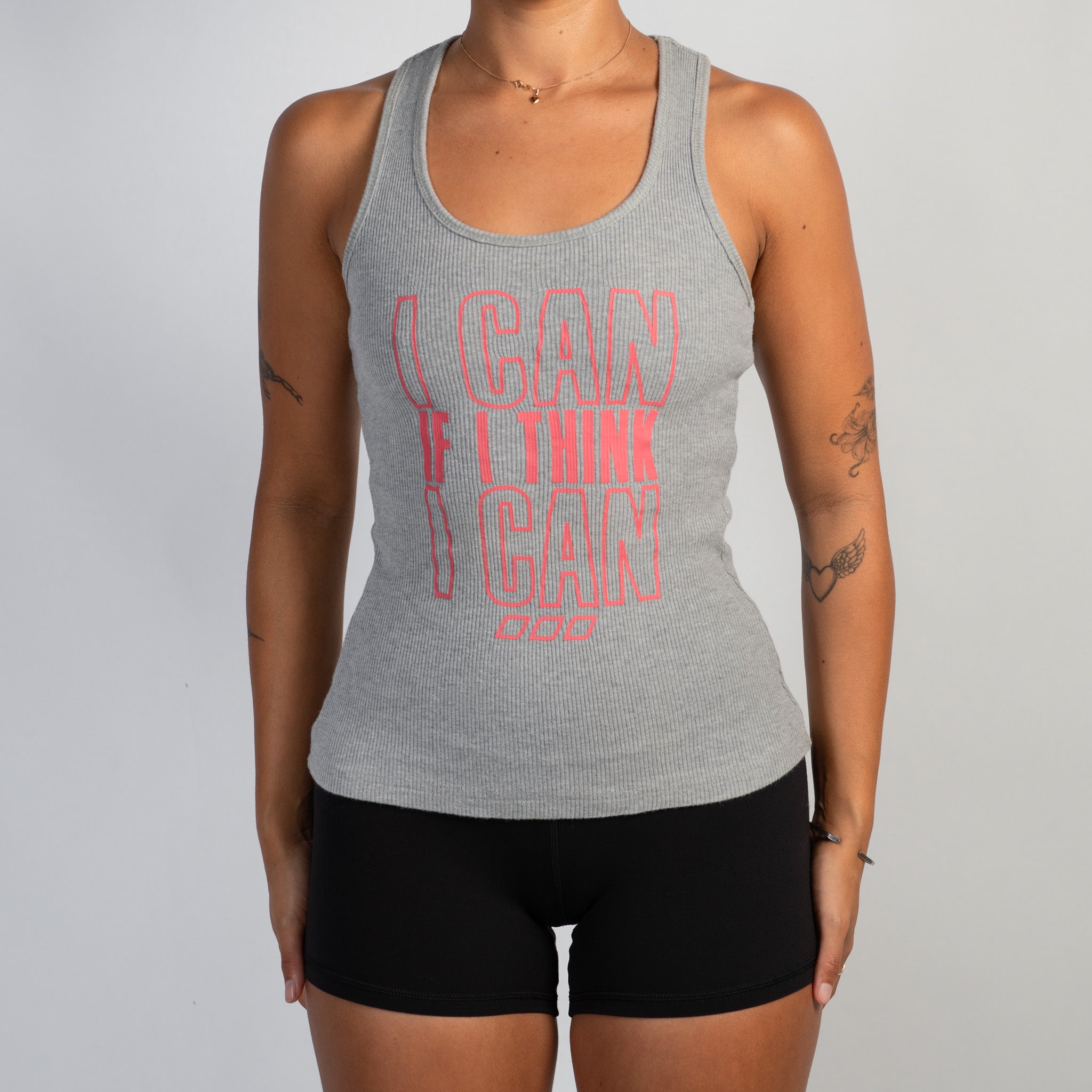 GREY COTTON TANK TOP