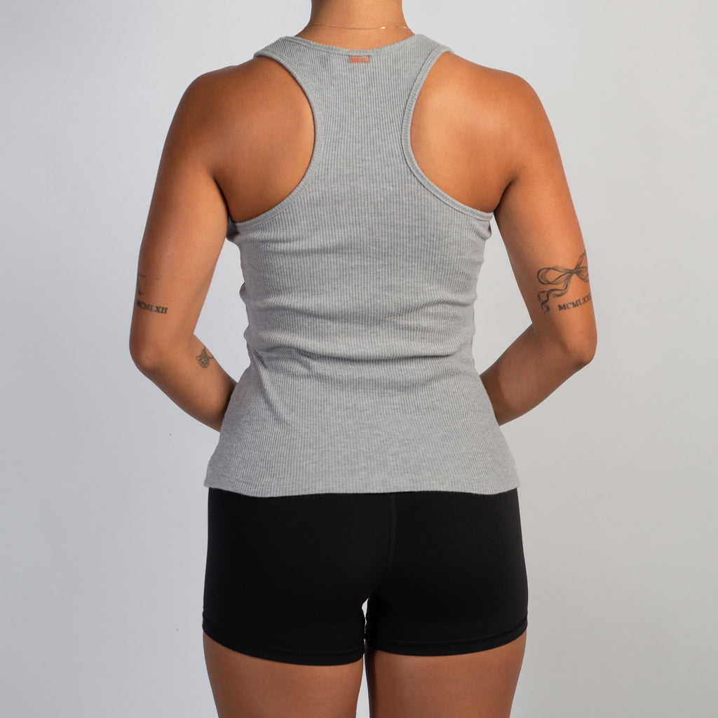 GREY COTTON TANK TOP