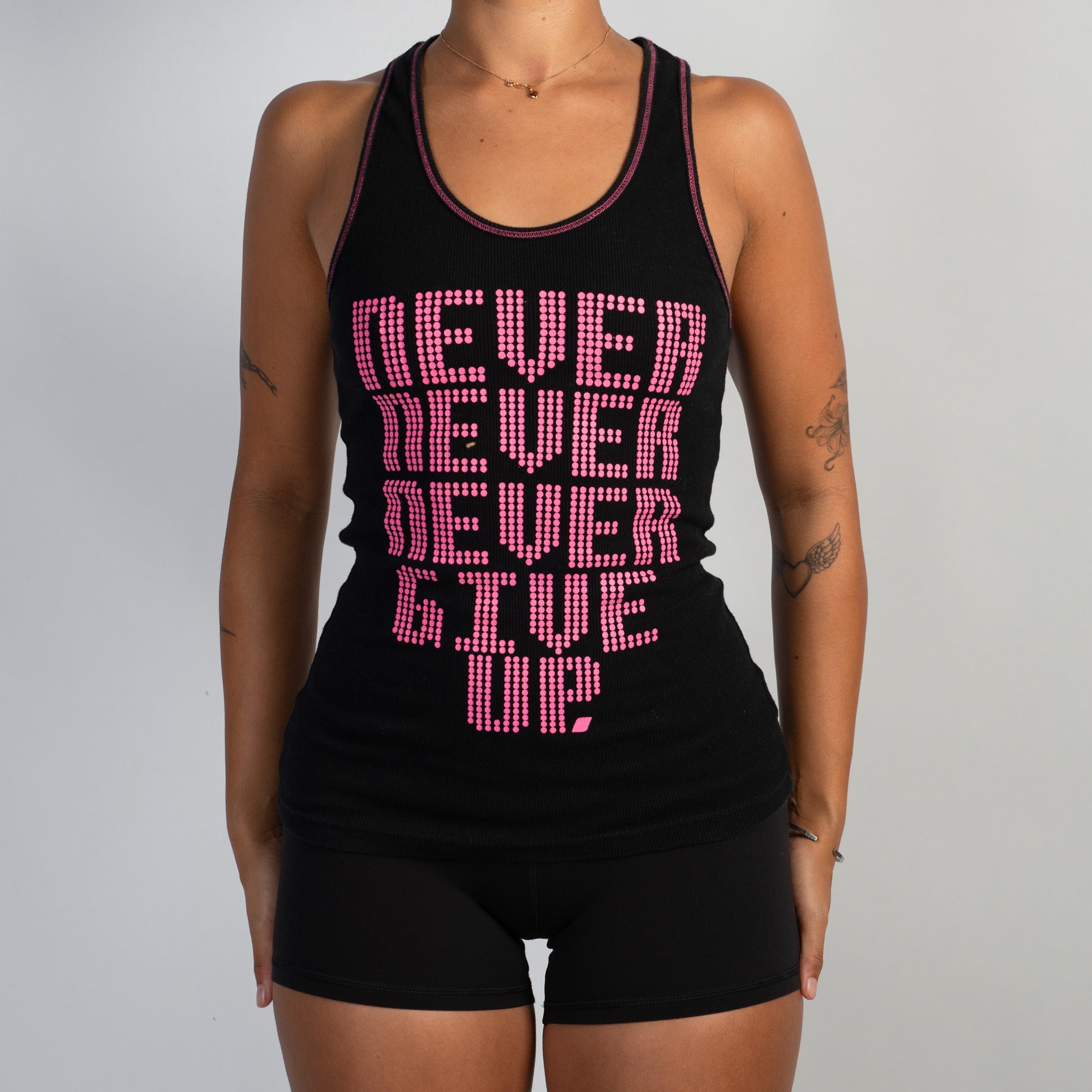 BLACK COTTON TANK TOP