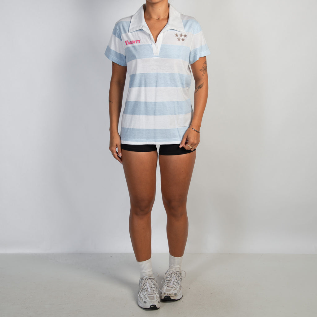 BLUE STRIPE POLO SHIRT