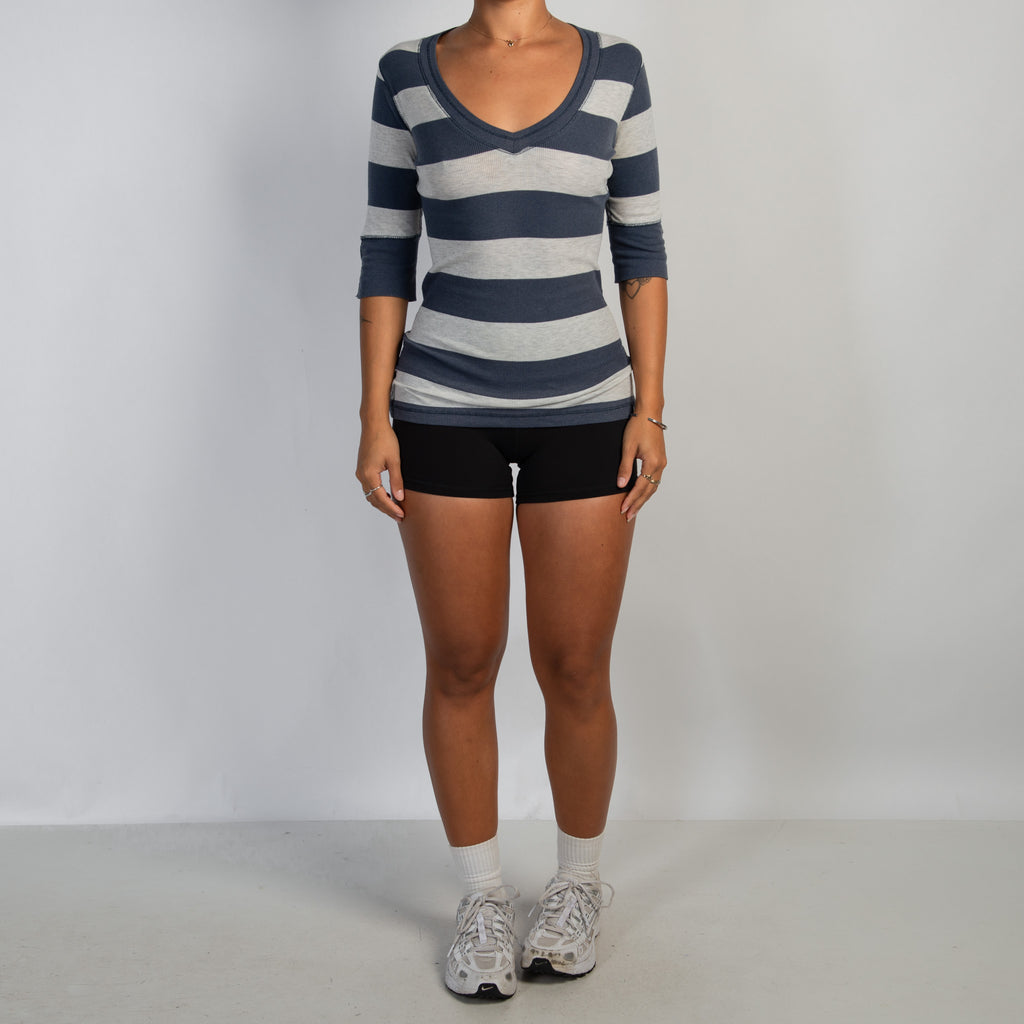 STRIPE 1/2 SLEEVE TOP