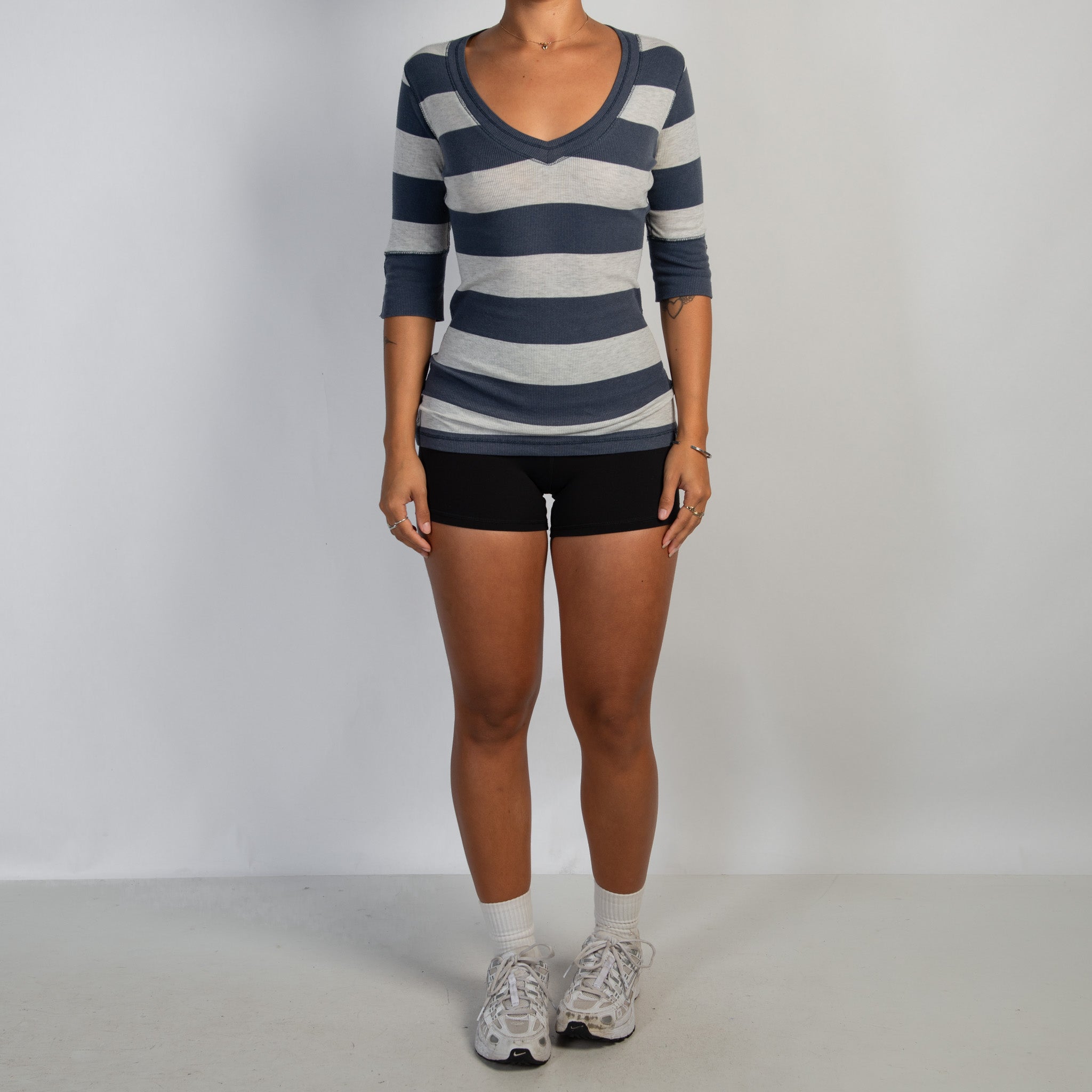 STRIPE 1/2 SLEEVE TOP