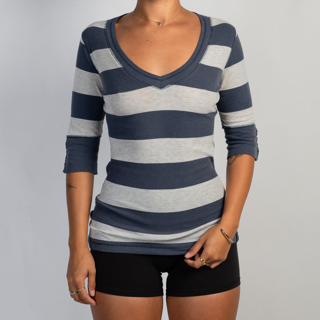 STRIPE 1/2 SLEEVE TOP