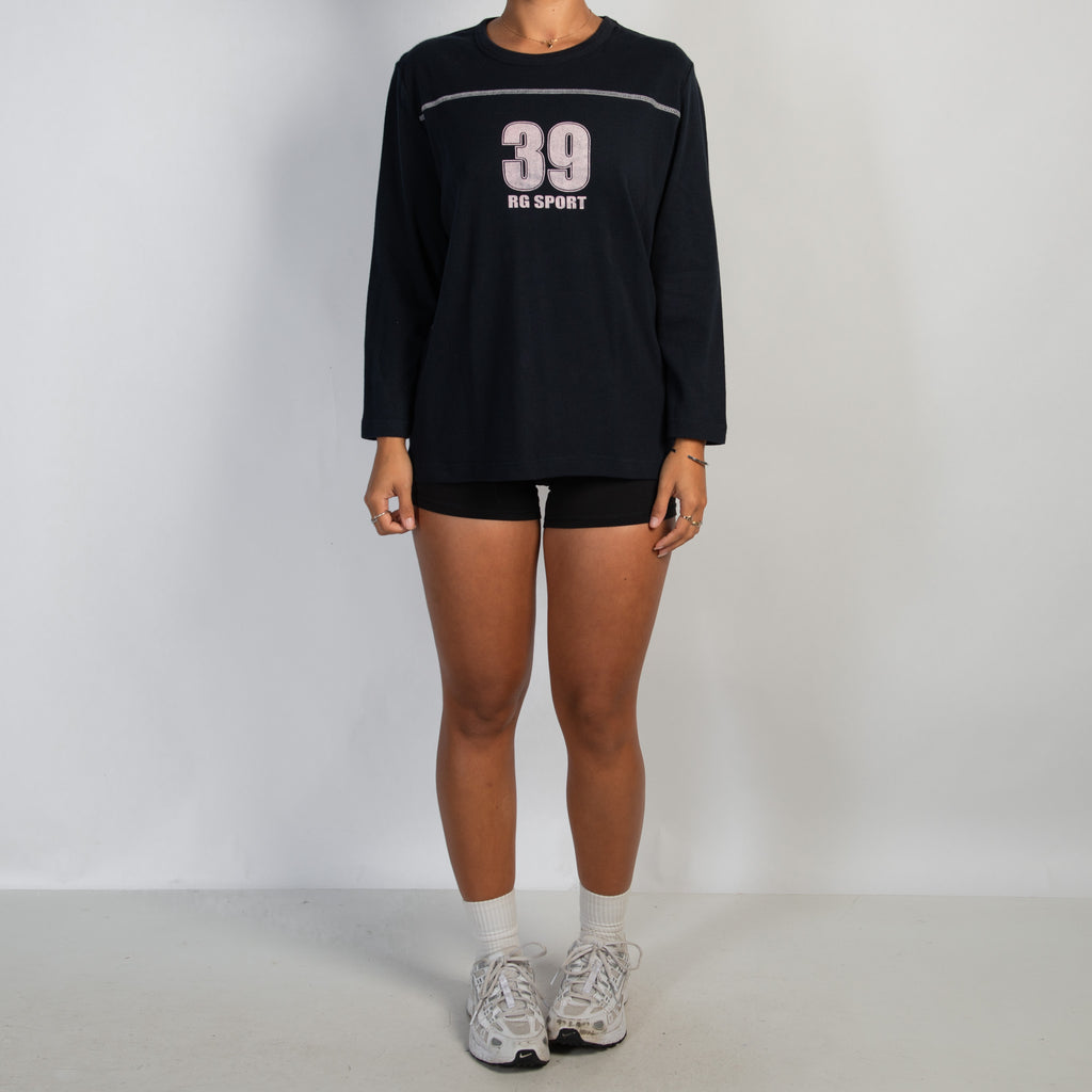 NAVY LONG SLEEVE TOP