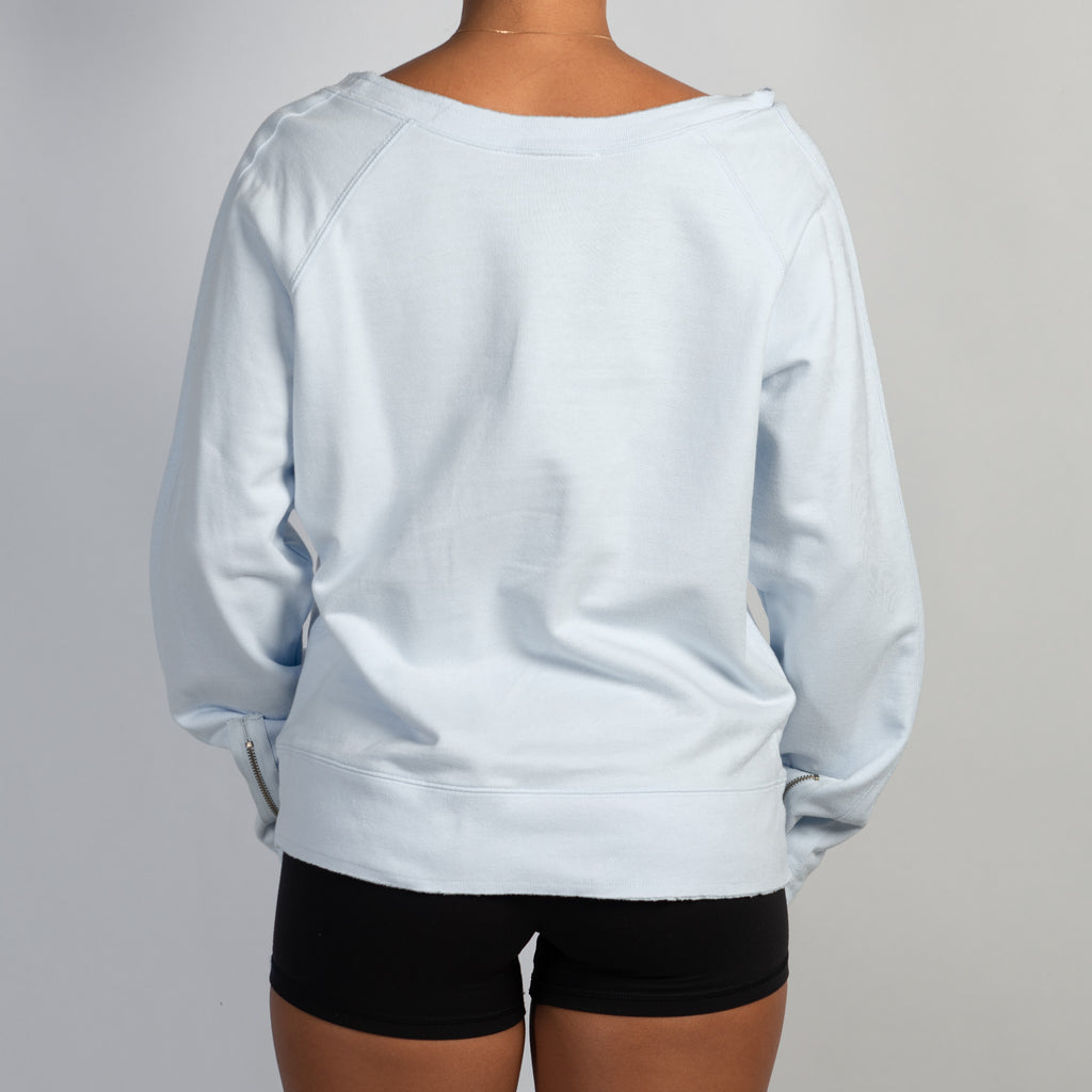 BLUE COTTON SWEATSHIRT