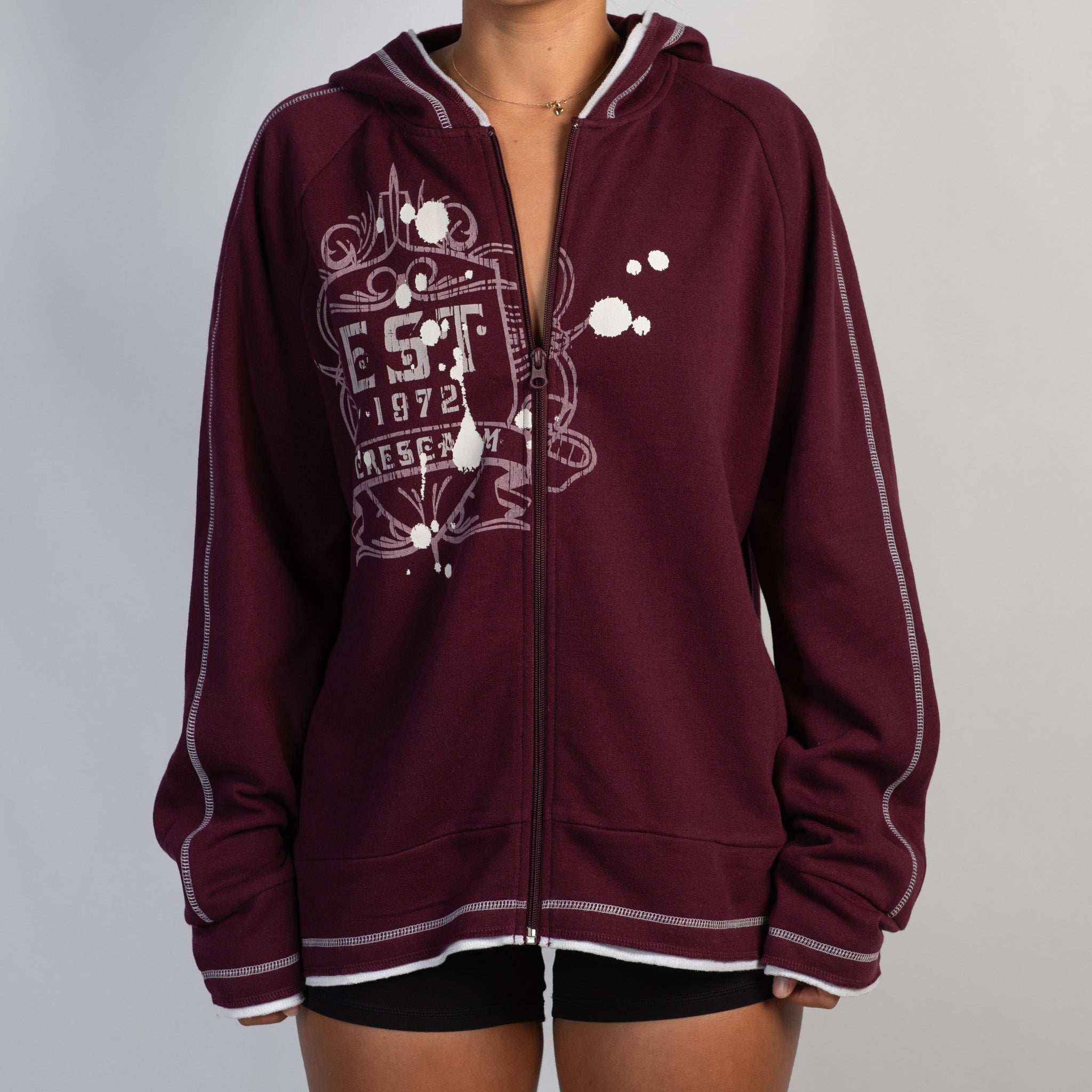 PLUM FLEECE ZIP JACKET