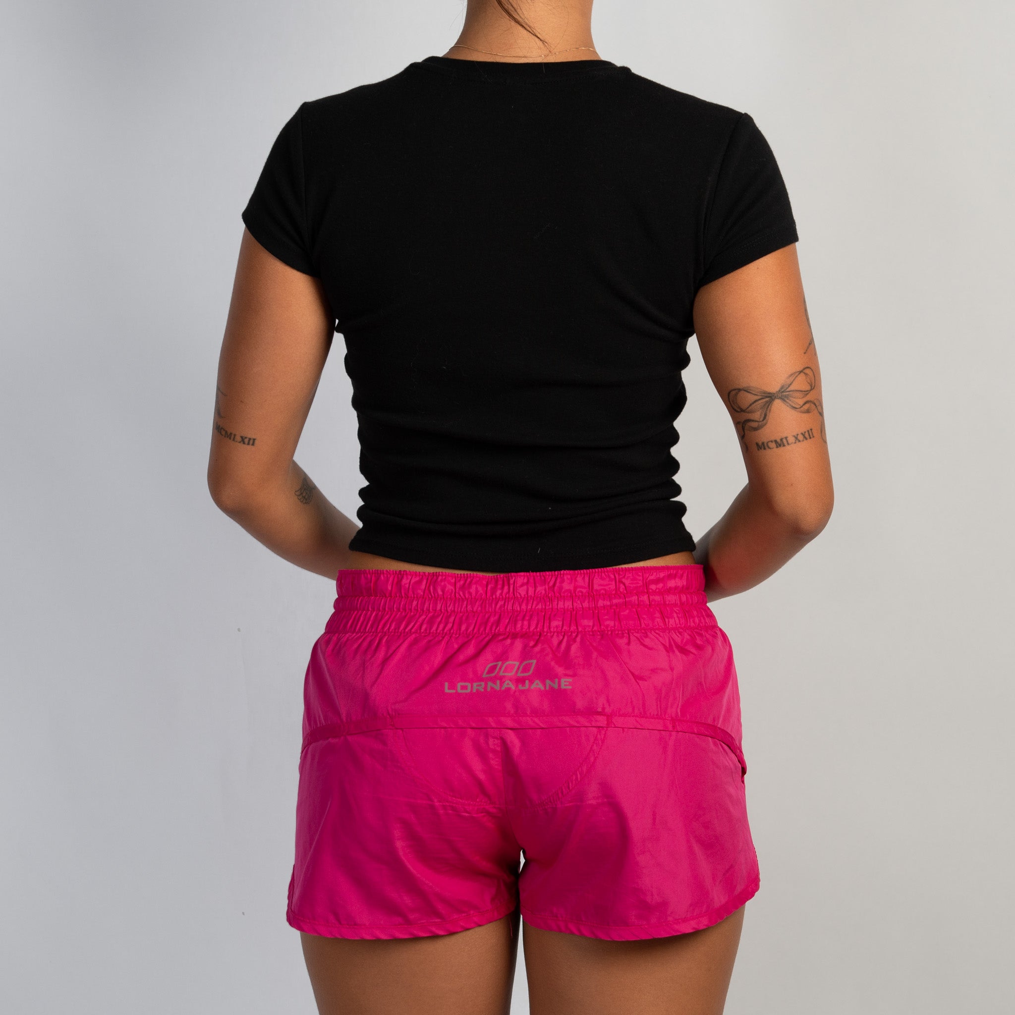 HOT PINK SPRAY SHORTS