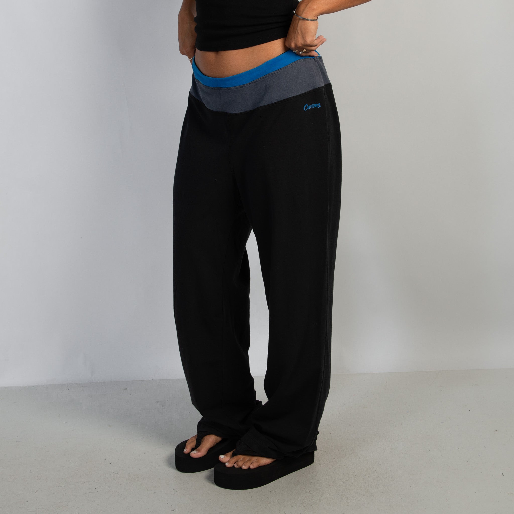 BLACK COTTON LOUNGE PANTS