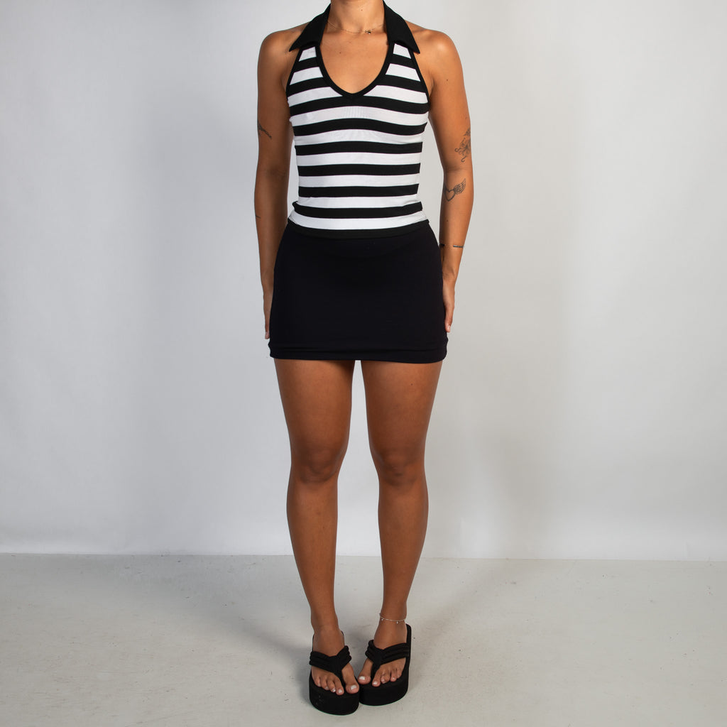B&W COLLARED TANK TOP