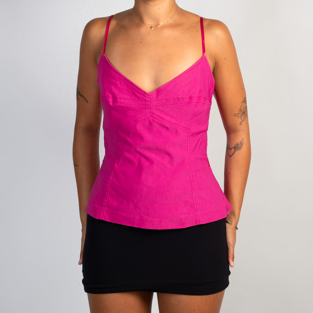 HOT PINK NYLON CAMISOLE